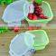 Square collapsible small silicone vegetable refrigerator fruit storage container