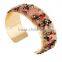 Brand New Vintage Gold Bracelets Bangles Crystals Flower Open Cuff Bangle