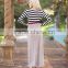 2016 mommy and me maxi dresses black and white strip dresses grey long dresses long sleeve maxi dress