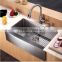 High Quality Full Handcraft Double Bowls 304 Above Counter Stainless Steel Kitchen Sink-- AP3020