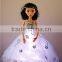 Light White Bride Dress with Diamonds for Light Up Barbie Dolls