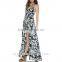 Swell Tropic Waves V-dipped Neckline Maxi Dress Fashion Long Dress 2016