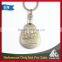 OEM personalized zinc alloy 3D embossed keyring
