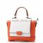 fake leather contrast color ladies hand bag