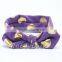 Gold polka-dots bow headband- bowknot headwrap-stretchy knotted headwraps