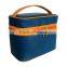 Fashion Blue Embossed Pvc Beauty Case With Top Handle.