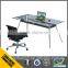 black tempered glass color computer /metting table office desk