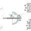 Bevel circinal angle 180degree double side glass door pivot hinge,shower door hinge glass door clips