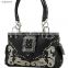 RHINESTONE FLOWER PRINT CONCEALED CARRY WEAPON WESTERN CONCHO PURSES