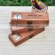 multifunction handmade wooden pencil box with lock