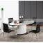 New Modern Dinning Table Design MDF White Elliptical Dinner Table