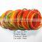 Factory supply elastic orange & green rubber bands with low price