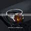 Best gift for women 925 Silver Amber Gemstone ring, Wholesale white gold plated Jewelry rings