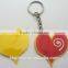 Handmade silicone rubber keychain for toys