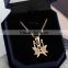 gold zircon wedding pendant necklace designs in 10 grams(D0292-J-B)