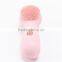 skineat wafterproof soft bristle silicone sonic electric cosmetic brush cleaner