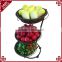 New wholesale 3 tier rattan basket fruit and vegetable supermarket display