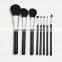 Synthetic Hair Brush Material Black Plastic Handle Material cosmetic makeup