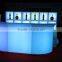 illuminated rechargeable battery operated party/event round led bar counter