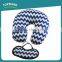 Toprank Colorful Stripes Printed Microbead Pillow And Eyemask Comfortable Neck Pillow Travel Set Sleeping Airline Travel Kit