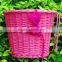 High Quality Cheap Wicker Bike Basket &purple Girl Bike Basket