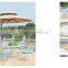 Outdoor furniture white cast aluminium chairs and table patio dining set