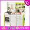 New design educational toys wooden children role play kitchen with accessories W10C280