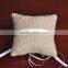 Linen Wedding Ring Pillow Set with Lace and Ribbon (6 Pieces)