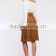 2015 new fashion Button Down Suede Skirt for ladies 51041#