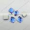 DZ-1039 decorative flat cut square glass stones for clothes