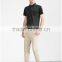 Black polka dot printed pocket man's polo t shirt