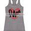 Hot quality custom printing women casual vest tank top gym clothing