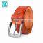 2017 New style brown embossed genuine leather belt buckles belt men