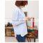 Latest new striped shirt designs for women long sleeven cotton shirt