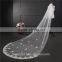 2017 Hot Sale Long Lace Wedding Dresses Bridal Veil long Tulle handmade beads emboied lace wedding veils