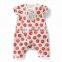 summer kiwi fruit short sleeve 100% cotton baby girl romper