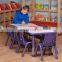 Preschool Square Table And Chairs Kids Billiard Table Colorful Kindergarten Classroom Furniture