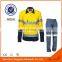 Hi vis Safety cheap reflective workwear suit with 100% cotton matching shirts and pants in clothing suits