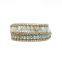 Handmade bracelet Opalesque Beaded Wrap Bracelet