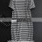Customized Summer dress striped cotton knitted women long summer dress