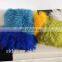 Factory wholesale fluffy and soft real mongolian lamb fur pillow cover fur pillow cases