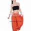 Wholesale Yoga Jumpsuit Aladdin Gypsy Orange Solid Dance Harem Pant