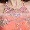 Glamorous Elegant Halter Necklines Chiffon Glittering Beaded Evening Dress Long Evening Dresses AJ020