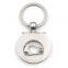 Car shape matt finish shopping cart token keying trolley coin lock keyring with holder