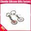 Custom metal shopping trolley coin keychain