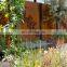 Weathered corten steel screen decorative garden fence panels