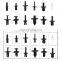 350Pcs Car Body Plastic Push Pin Rivet Fasteners Trim Moulding Clip Assortments