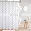 i@home modern polyester custom diamond weave white silver shower curtain waterproof
