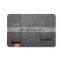 polyester felt table placemat with leather pressed logo