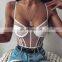 Women's Sleeveless Scoop Neck Strappy Backless Vintage Bodysuit